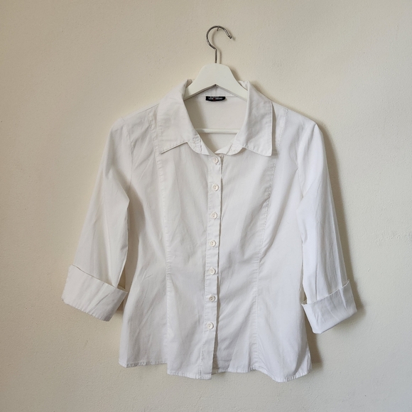White Cotton Button Up - Picture 2 of 6